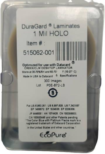 Entrust Duragard 1.0 MIL Hologram Laminates, For Datacard CR805 Retransfer Printer, 24mm Width, 300 Images Printing Capability | 515062-001 - eBuy UAE